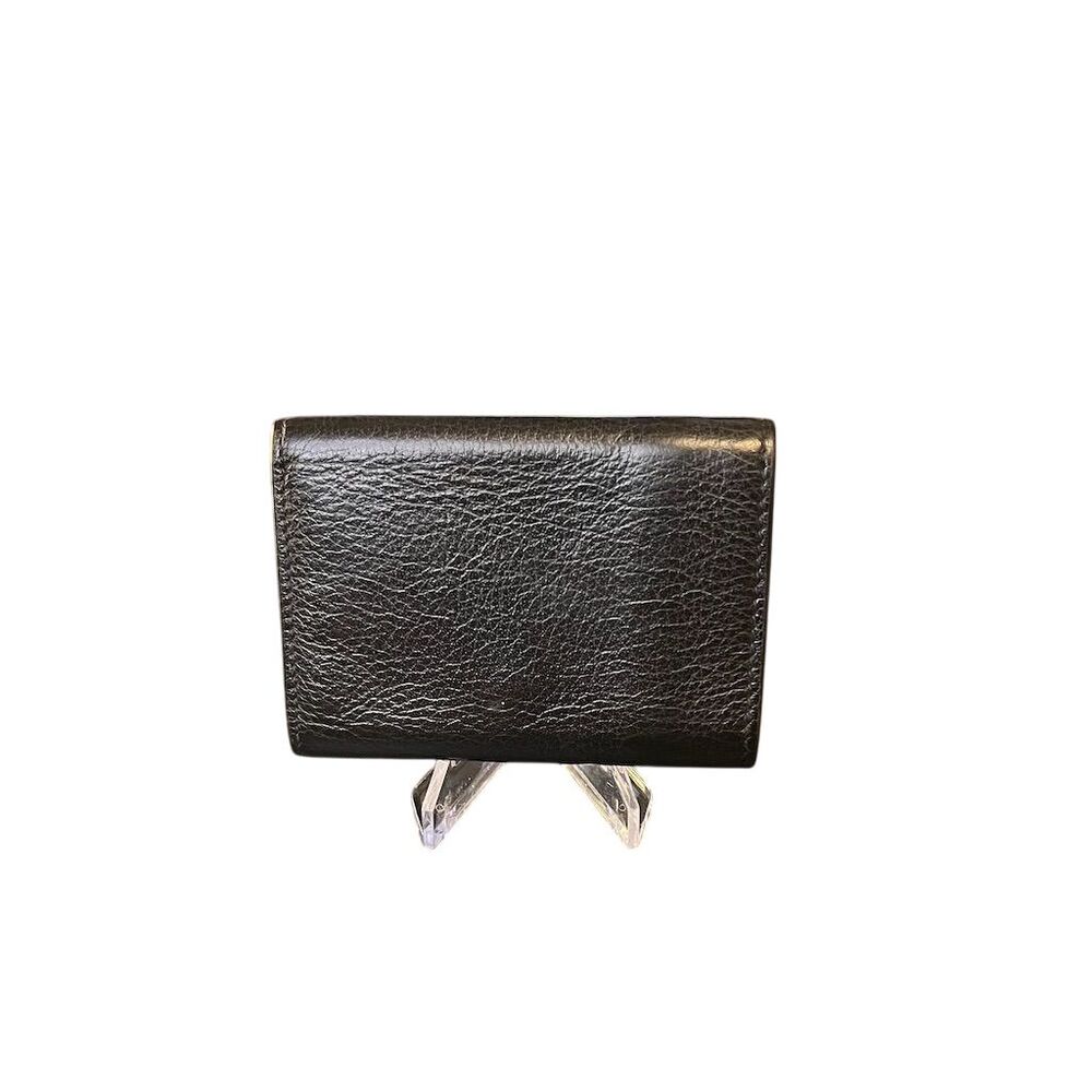 Balenciaga Papier Mini Black Leather Trifold Wallet Unisex - Picture 6 of 6